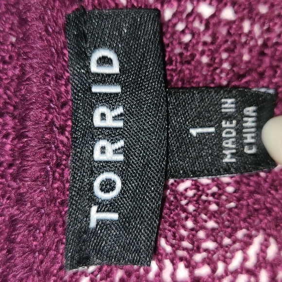 Torrid Long Purple Sweater Wrap - Picture 2 of 8